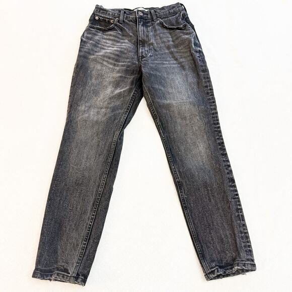 Moussy Vintage Black Charcoal Distressed Denim Jeans Straight Leg Size 25 - Picture 2 of 8